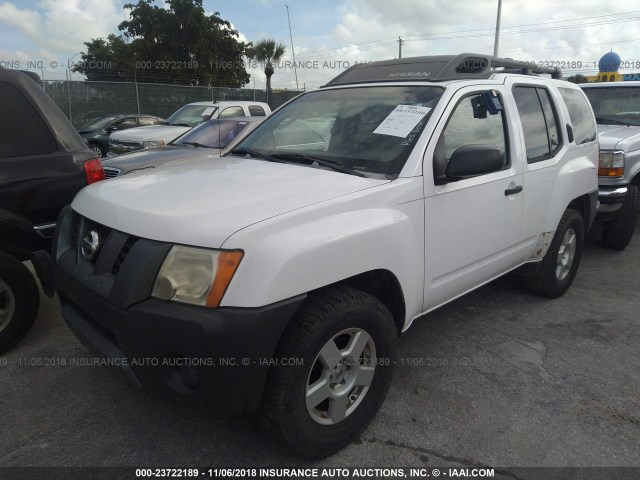 5N1AN08UX7C527397 - 2007 NISSAN XTERRA OFF ROAD/S/SE WHITE photo 2