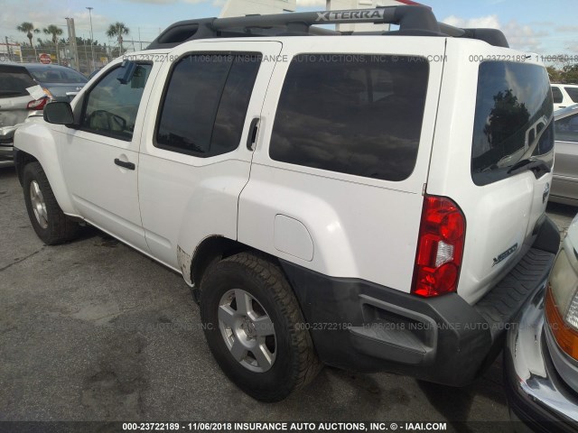 5N1AN08UX7C527397 - 2007 NISSAN XTERRA OFF ROAD/S/SE WHITE photo 3