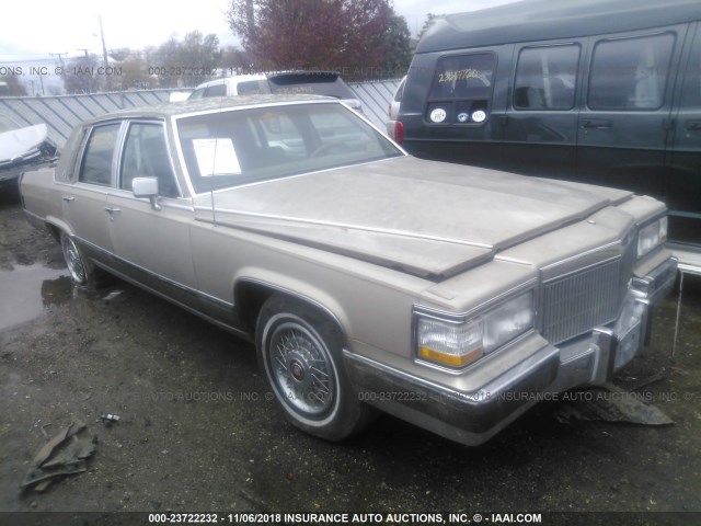 1G6DW54E0MR724701 - 1991 CADILLAC BROUGHAM TAN photo 1