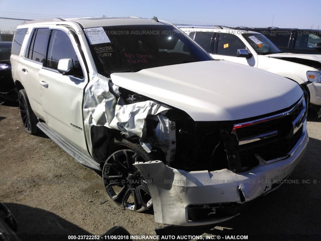 1GNSCBKC1FR110392 - 2015 CHEVROLET TAHOE C1500 LT WHITE photo 1