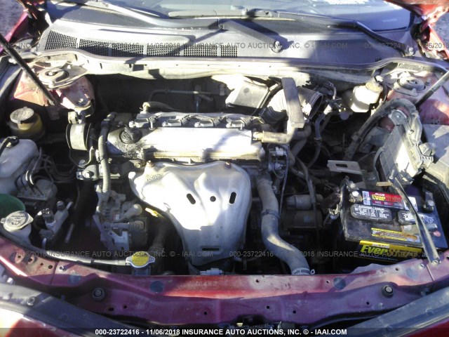 4T1BE46K98U232333 - 2008 TOYOTA CAMRY CE/LE/XLE/SE RED photo 10