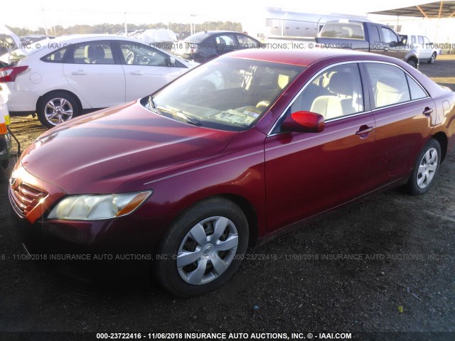 4T1BE46K98U232333 - 2008 TOYOTA CAMRY CE/LE/XLE/SE RED photo 2