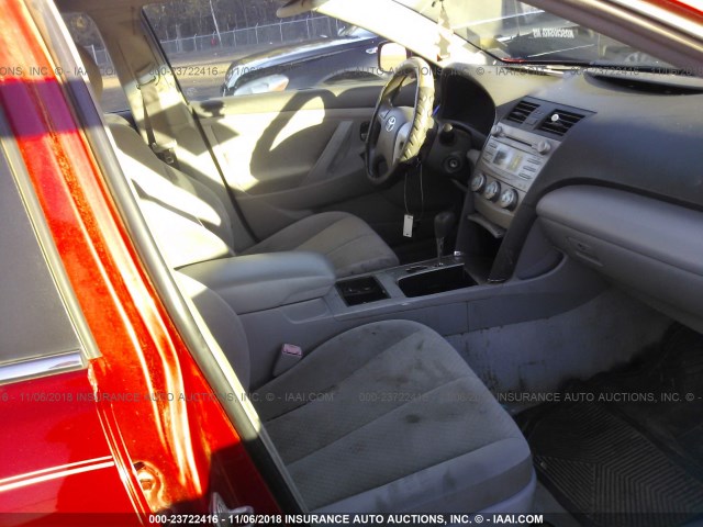 4T1BE46K98U232333 - 2008 TOYOTA CAMRY CE/LE/XLE/SE RED photo 5