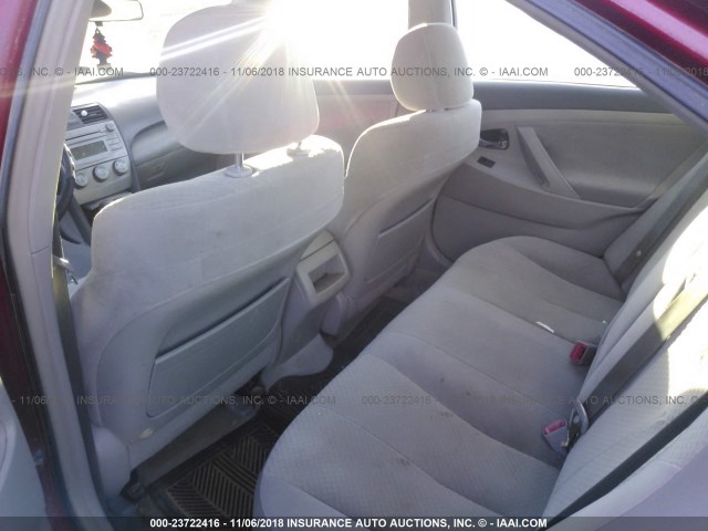 4T1BE46K98U232333 - 2008 TOYOTA CAMRY CE/LE/XLE/SE RED photo 8