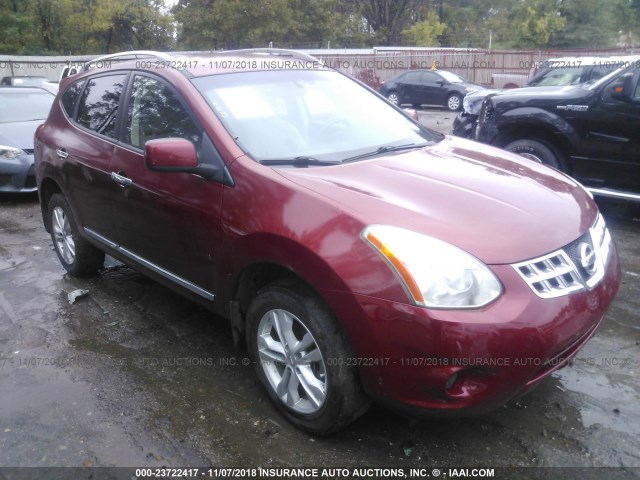 JN8AS5MT3CW302100 - 2012 NISSAN ROGUE S/SV RED photo 1