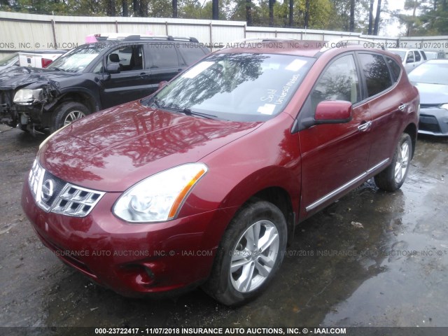 JN8AS5MT3CW302100 - 2012 NISSAN ROGUE S/SV RED photo 2