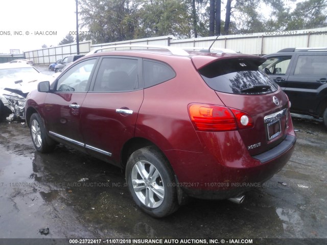 JN8AS5MT3CW302100 - 2012 NISSAN ROGUE S/SV RED photo 3