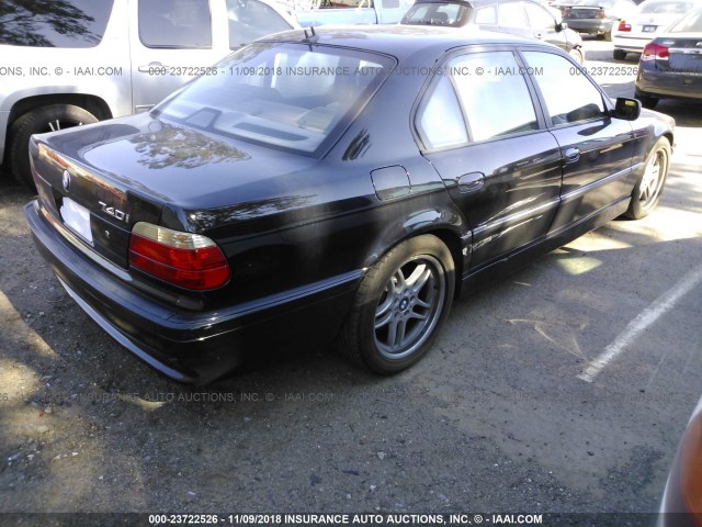 WBAGG83441DN87415 - 2001 BMW 740 I AUTOMATIC BLACK photo 4