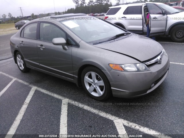 1HGFA16896L130541 - 2006 HONDA CIVIC EX GRAY photo 1