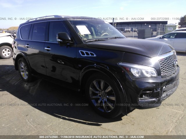 JN8AZ2NF0F9571757 - 2015 INFINITI QX80 BLACK photo 1