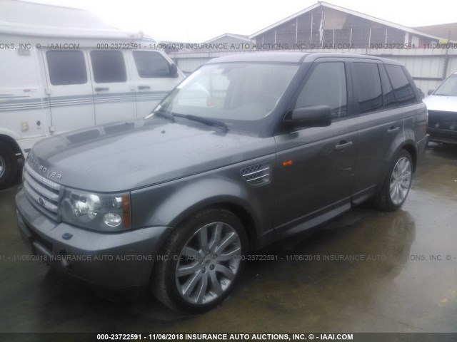 SALSH23408A173642 - 2008 LAND ROVER RANGE ROVER SPORT SUPERCHARGED GRAY photo 2