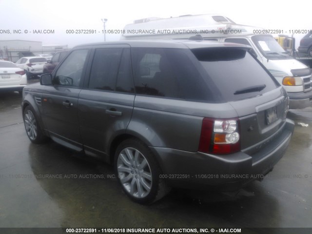 SALSH23408A173642 - 2008 LAND ROVER RANGE ROVER SPORT SUPERCHARGED GRAY photo 3