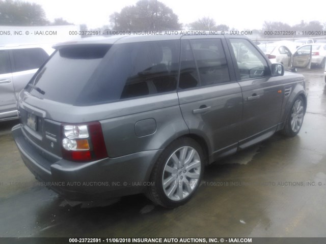 SALSH23408A173642 - 2008 LAND ROVER RANGE ROVER SPORT SUPERCHARGED GRAY photo 4