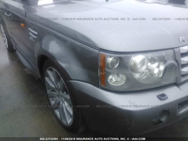 SALSH23408A173642 - 2008 LAND ROVER RANGE ROVER SPORT SUPERCHARGED GRAY photo 6