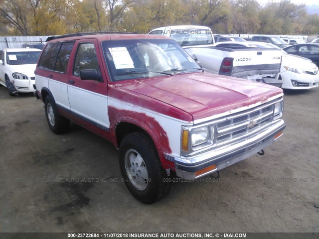 1GNDT13Z1M2126040 - 1991 CHEVROLET BLAZER S10 RED photo 1