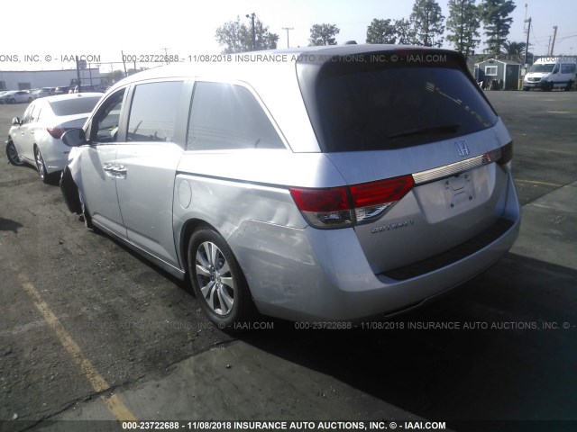 5FNRL5H6XFB008556 - 2015 HONDA ODYSSEY EXL SILVER photo 3