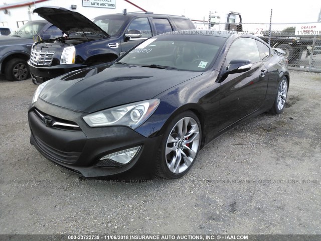 KMHHU6KJ3EU118703 - 2014 HYUNDAI GENESIS COUPE  BLACK photo 2