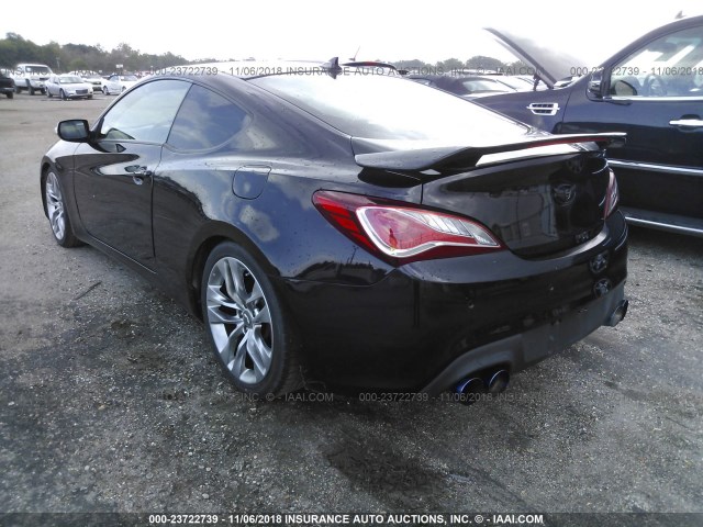 KMHHU6KJ3EU118703 - 2014 HYUNDAI GENESIS COUPE  BLACK photo 3