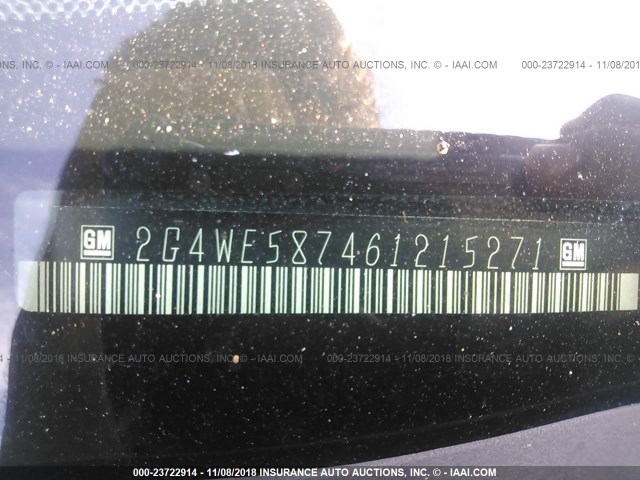 2G4WE587461215271 - 2006 BUICK LACROSSE CXS SILVER photo 9