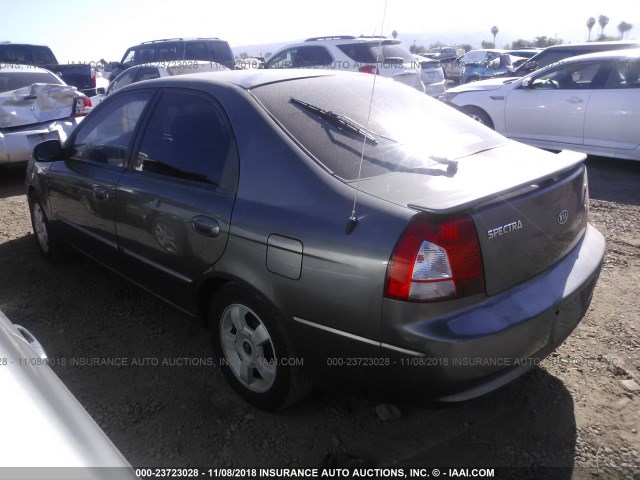 KNAFB161635094559 - 2003 KIA SPECTRA GS/GSX GRAY photo 3