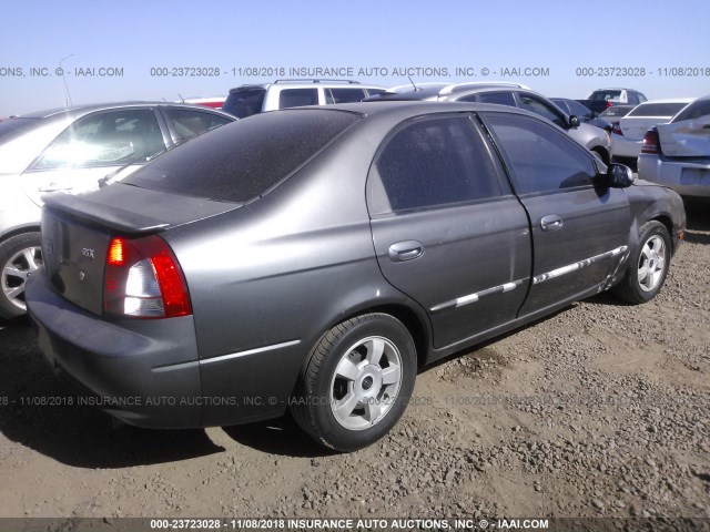 KNAFB161635094559 - 2003 KIA SPECTRA GS/GSX GRAY photo 4