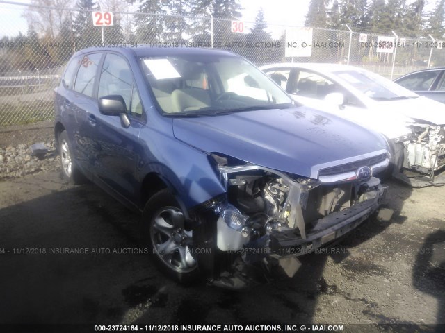 JF2SJAAC9HH518756 - 2017 SUBARU FORESTER 2.5I BLUE photo 1