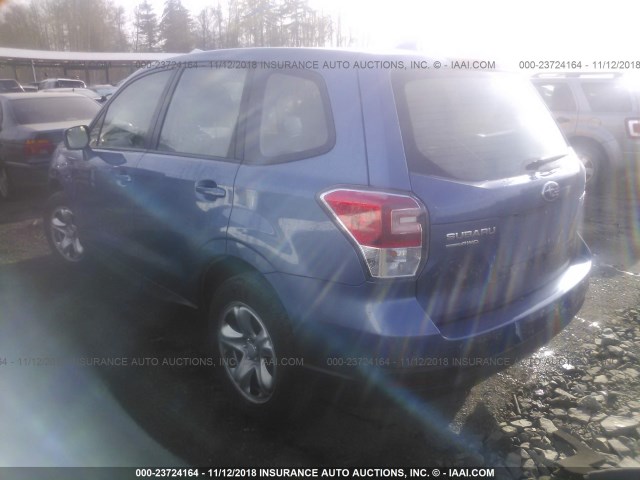 JF2SJAAC9HH518756 - 2017 SUBARU FORESTER 2.5I BLUE photo 3