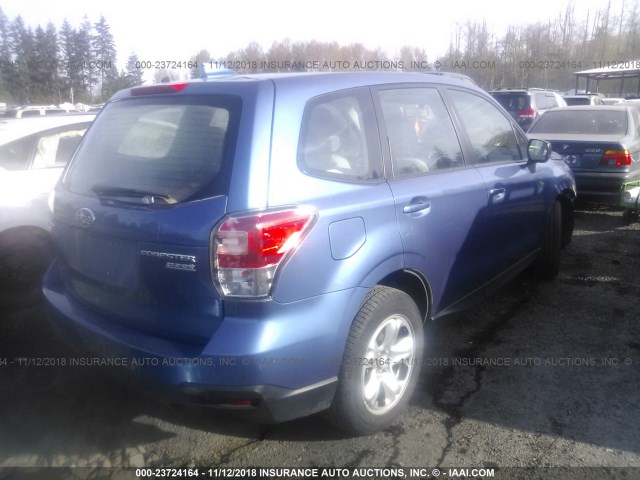 JF2SJAAC9HH518756 - 2017 SUBARU FORESTER 2.5I BLUE photo 4