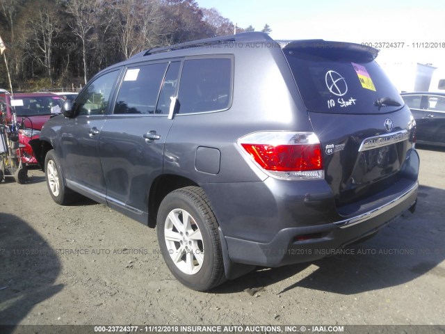 5TDBK3EH9DS207573 - 2013 TOYOTA HIGHLANDER PLUS/SE GRAY photo 3