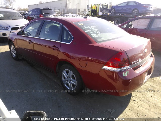 2G1WB58KX81281899 - 2008 CHEVROLET IMPALA LS RED photo 3