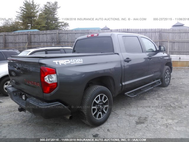 5TFDY5F15FX424894 - 2015 TOYOTA Tundra CREWMAX SR5/TRD PRO GRAY photo 4