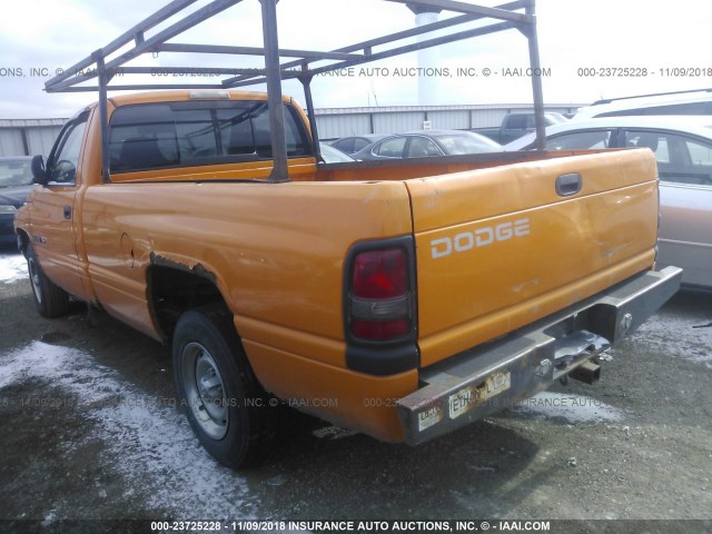 1B7HC16X2WS727402 - 1998 DODGE RAM 1500 ORANGE photo 3