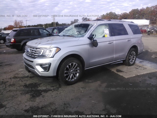 1FMJU1KT6JEA25166 - 2018 FORD EXPEDITION LIMITED SILVER photo 2