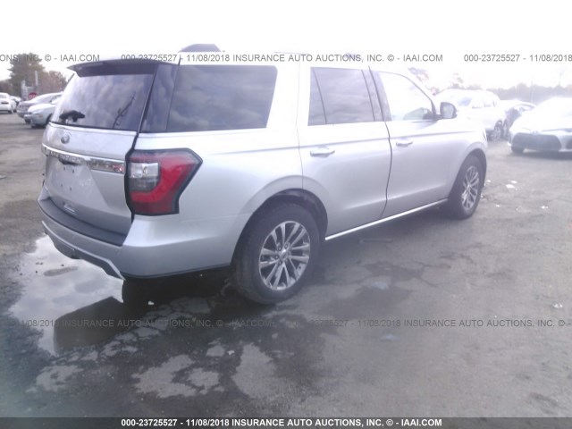 1FMJU1KT6JEA25166 - 2018 FORD EXPEDITION LIMITED SILVER photo 4