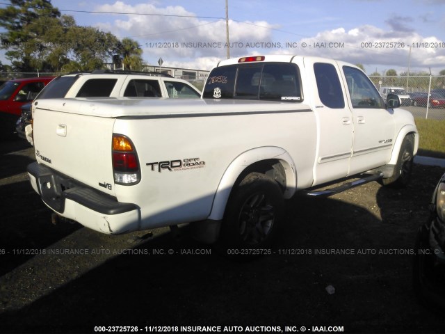 5TBRT38104S453947 - 2004 TOYOTA TUNDRA ACCESS CAB LIMITED WHITE photo 4