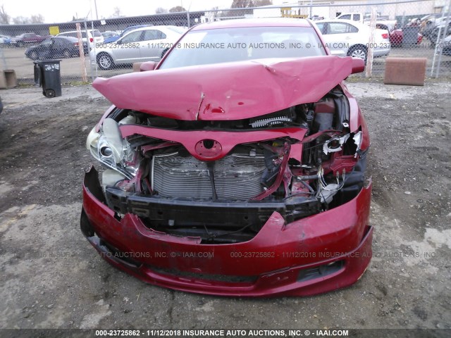 4T1BE46K37U031073 - 2007 TOYOTA CAMRY NEW GENERAT CE/LE/XLE/SE RED photo 6