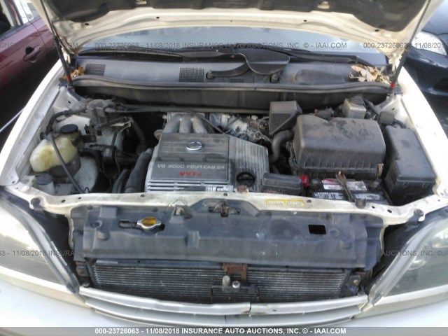 JT6HF10U6X0062255 - 1999 LEXUS RX 300 WHITE photo 10