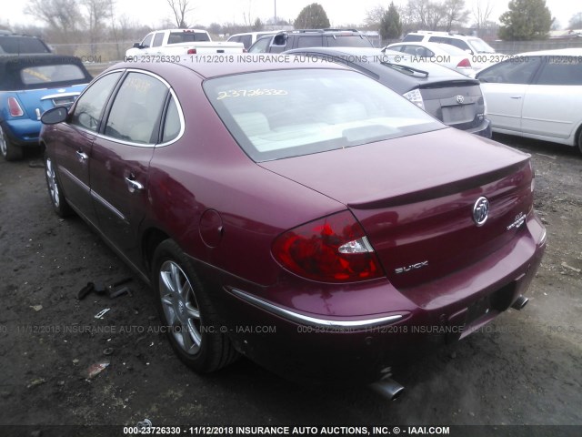 2G4WE537951199476 - 2005 BUICK LACROSSE CXS BURGUNDY photo 3