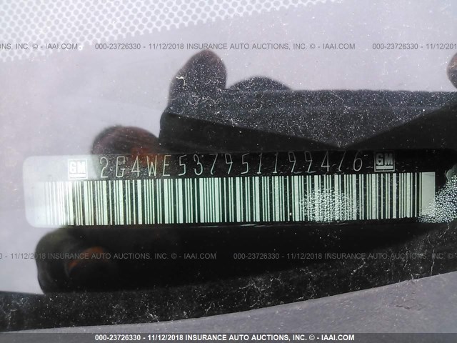 2G4WE537951199476 - 2005 BUICK LACROSSE CXS BURGUNDY photo 9