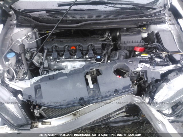 19XFB2F93DE288924 - 2013 HONDA CIVIC EXL SILVER photo 10
