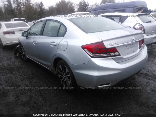 19XFB2F93DE288924 - 2013 HONDA CIVIC EXL SILVER photo 3