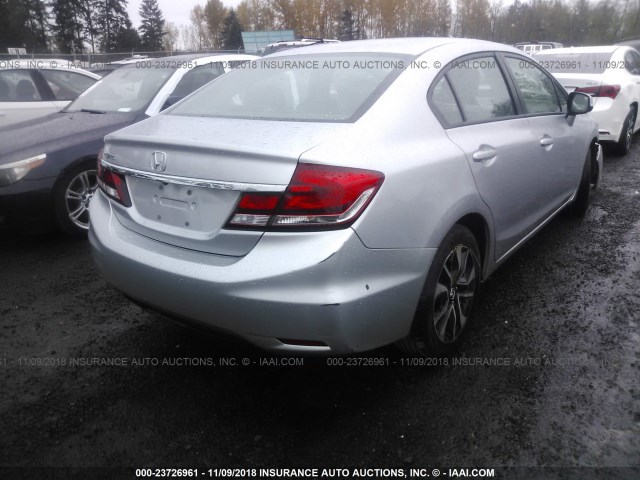 19XFB2F93DE288924 - 2013 HONDA CIVIC EXL SILVER photo 4