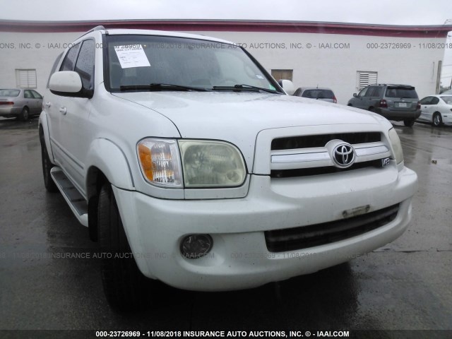 5TDZT38A46S274739 - 2006 TOYOTA SEQUOIA LIMITED WHITE photo 1