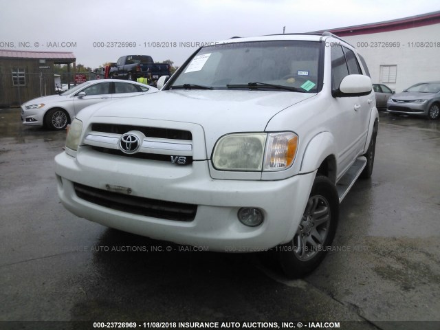 5TDZT38A46S274739 - 2006 TOYOTA SEQUOIA LIMITED WHITE photo 2