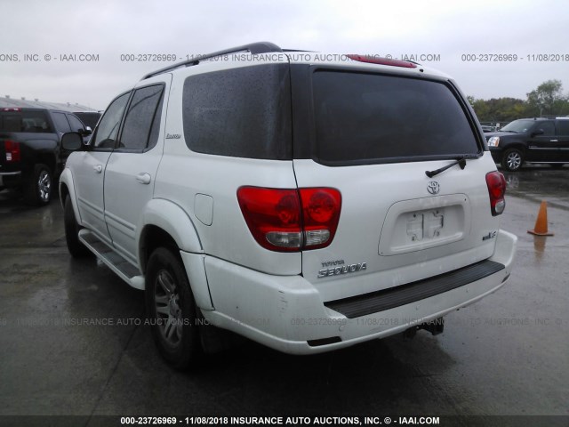 5TDZT38A46S274739 - 2006 TOYOTA SEQUOIA LIMITED WHITE photo 3