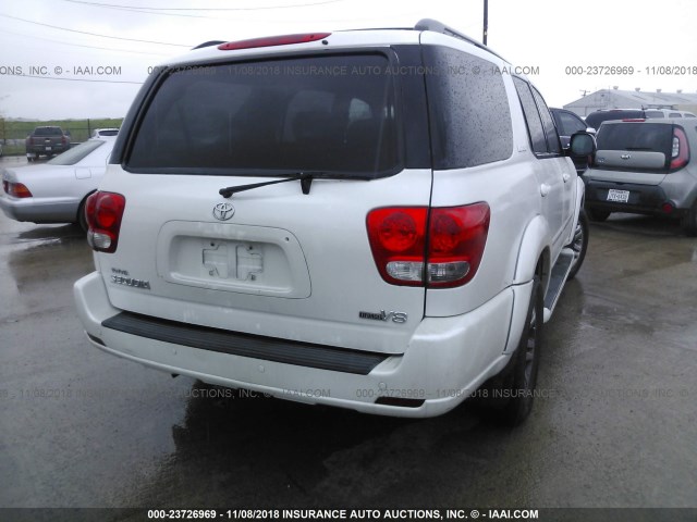 5TDZT38A46S274739 - 2006 TOYOTA SEQUOIA LIMITED WHITE photo 4