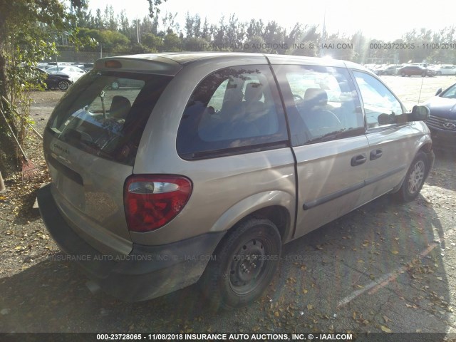 1D4GP25B45B435666 - 2005 DODGE CARAVAN SE GOLD photo 4