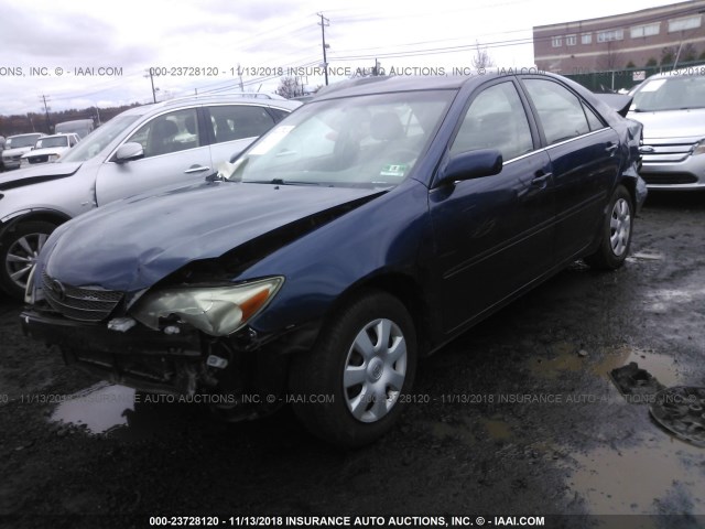 4T1BE32K84U355423 - 2004 TOYOTA CAMRY LE/XLE/SE BLUE photo 2