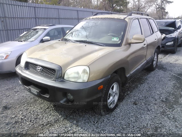 KM8SC73D04U571344 - 2004 HYUNDAI SANTA FE GLS/LX GOLD photo 2