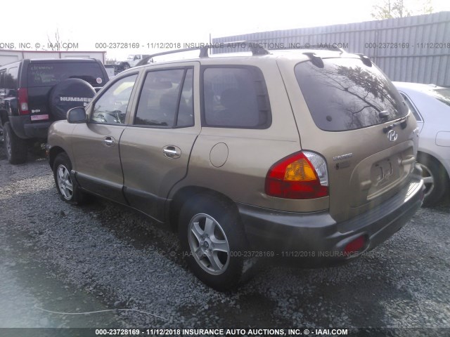 KM8SC73D04U571344 - 2004 HYUNDAI SANTA FE GLS/LX GOLD photo 3